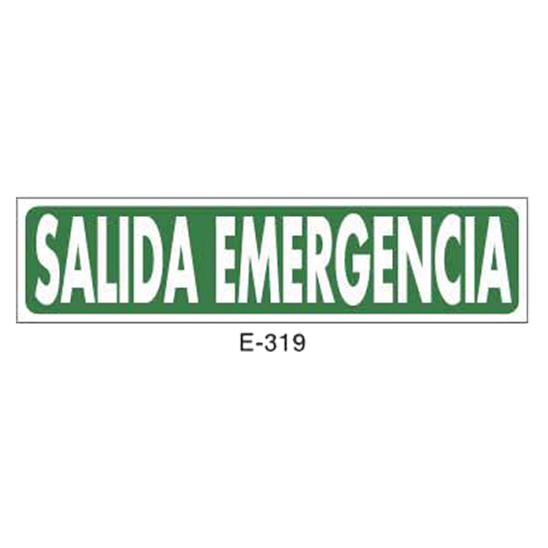 Placa de Emergencia/Evacuación Tipo 1 (Placa - Clase B)//Emergency/Evacuation Signboard Type 1 (Plastic Sheet - Class B)