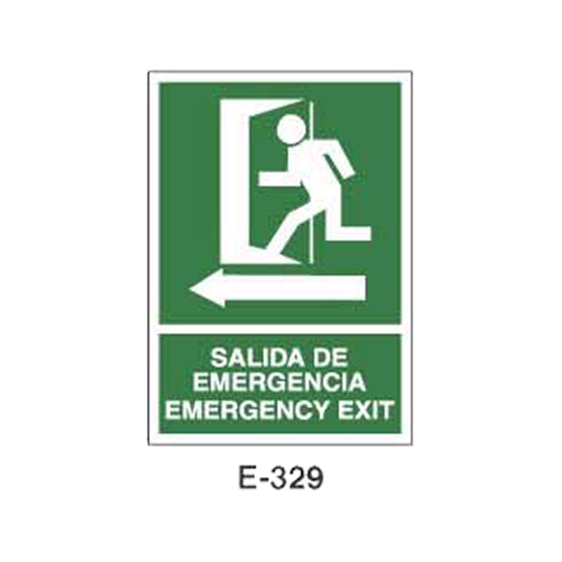 Placa de Emergencia/Evacuación Tipo 1 (Placa - Clase B)//Emergency/Evacuation Signboard Type 1 (Plastic Sheet - Class B)
