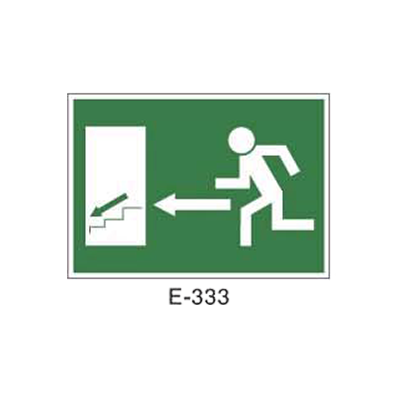 Placa de Emergencia/Evacuación Tipo 1 (Placa - Clase B)//Emergency/Evacuation Signboard Type 1 (Plastic Sheet - Class B)