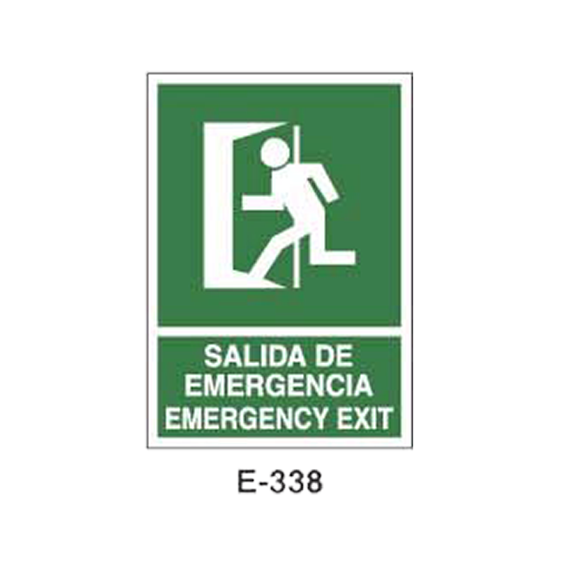 Placa de Emergencia/Evacuación Tipo 2 (Placa - Clase B)//Emergency/Evacuation Signboard Type 2 (Plastic Sheet - Class B)