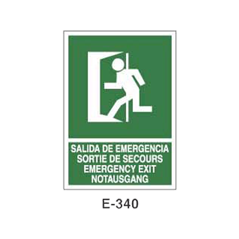 Placa de Emergencia/Evacuación Tipo 2 (Placa - Clase B)//Emergency/Evacuation Signboard Type 2 (Plastic Sheet - Class B)