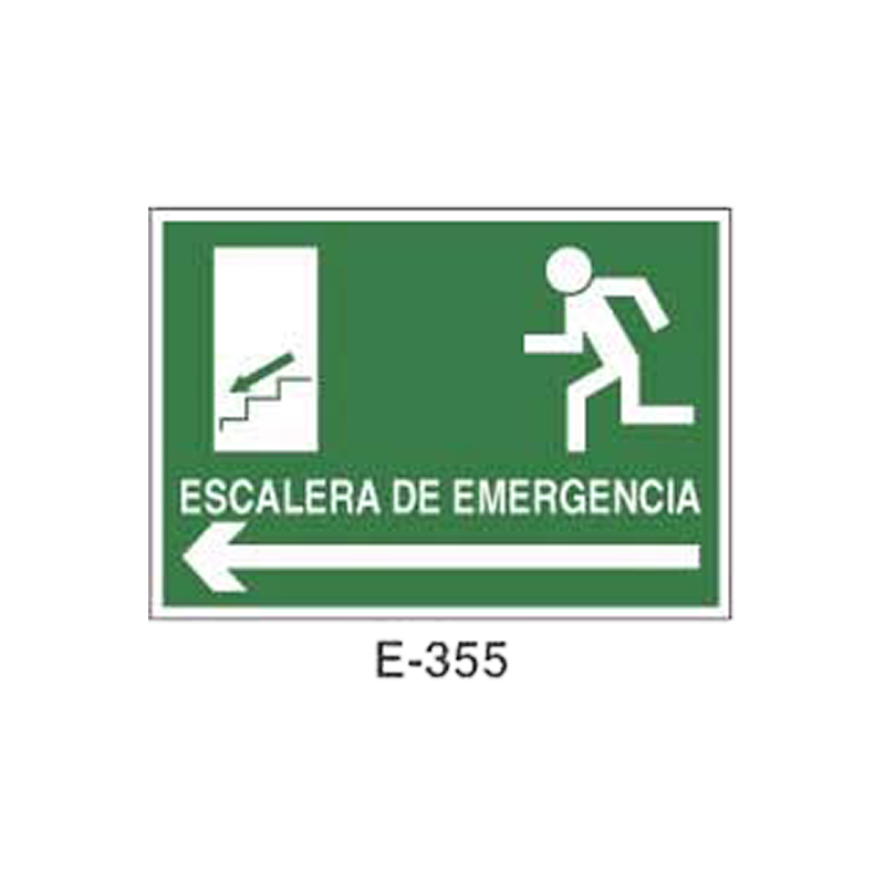 Placa de Emergencia/Evacuación Tipo 2 (Lámina - Clase A)//Emergency/Evacuation Signboard Type 2 (Plastic Sheet - Class A)