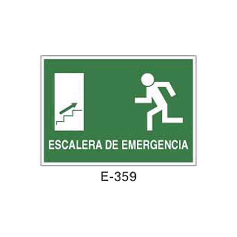 Placa de Emergencia/Evacuación Tipo 2 (Lámina - Clase A)//Emergency/Evacuation Signboard Type 2 (Plastic Sheet - Class A)