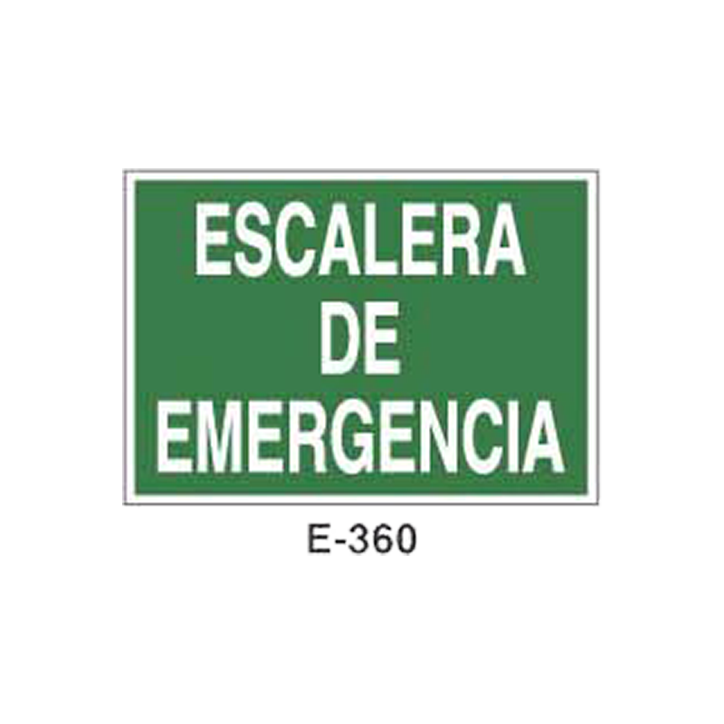 Placa de Emergencia/Evacuación Tipo 2 (Placa - Clase B)//Emergency/Evacuation Signboard Type 2 (Plastic Sheet - Class B)