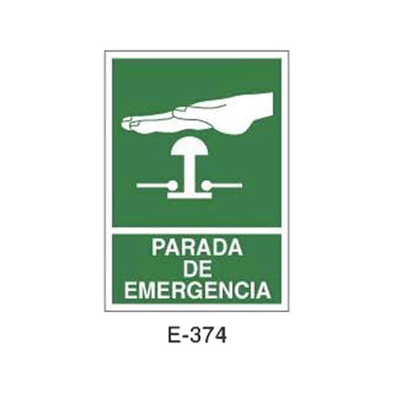 Placa de Emergencia/Evacuación Tipo 3 (Lámina - Clase A)//Emergency/Evacuation Signboard Type 3 (Plastic Sheet - Class A)