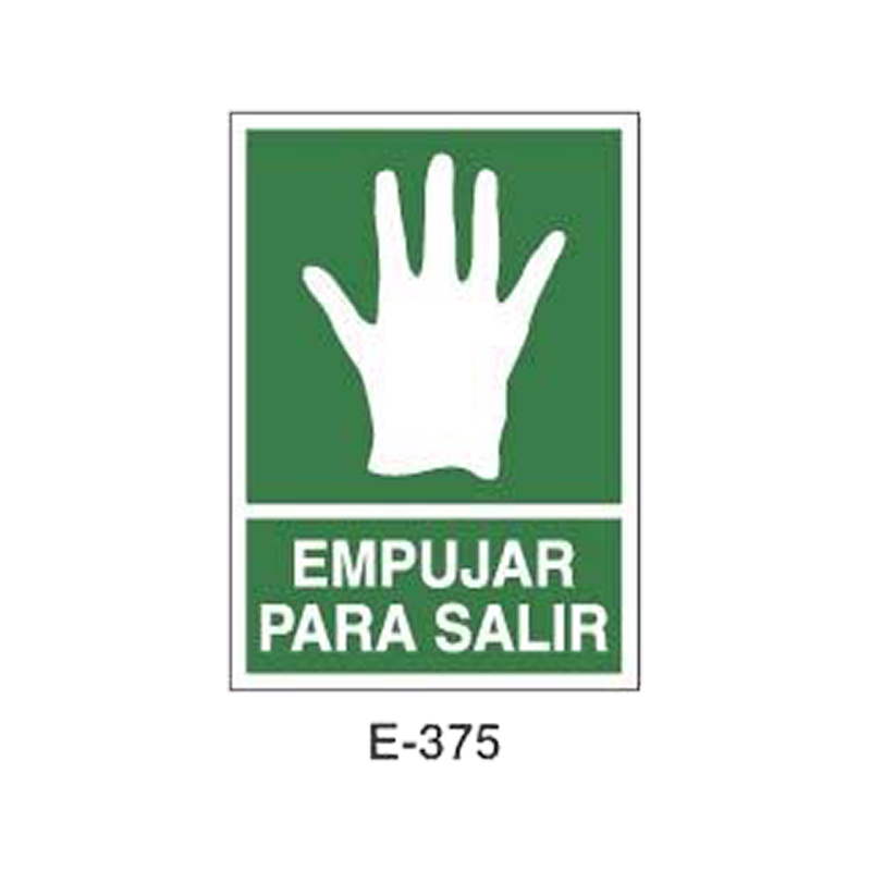 Placa de Emergencia/Evacuación Tipo 3 (Placa - Clase B)//Emergency/Evacuation Signboard Type 3 (Plastic Sheet - Class B)