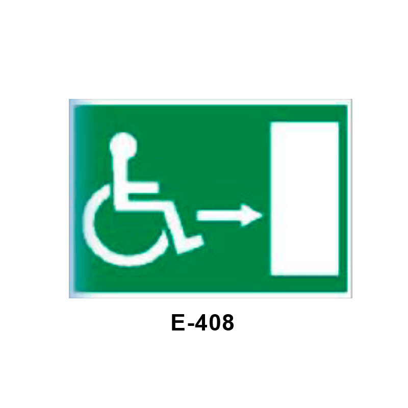 Placa de Emergencia/Evacuación para Minusválidos (Lámina - Clase A)//Emergency/Evacuation Signboard for Disabled People (Plastic Sheet - Class A)
