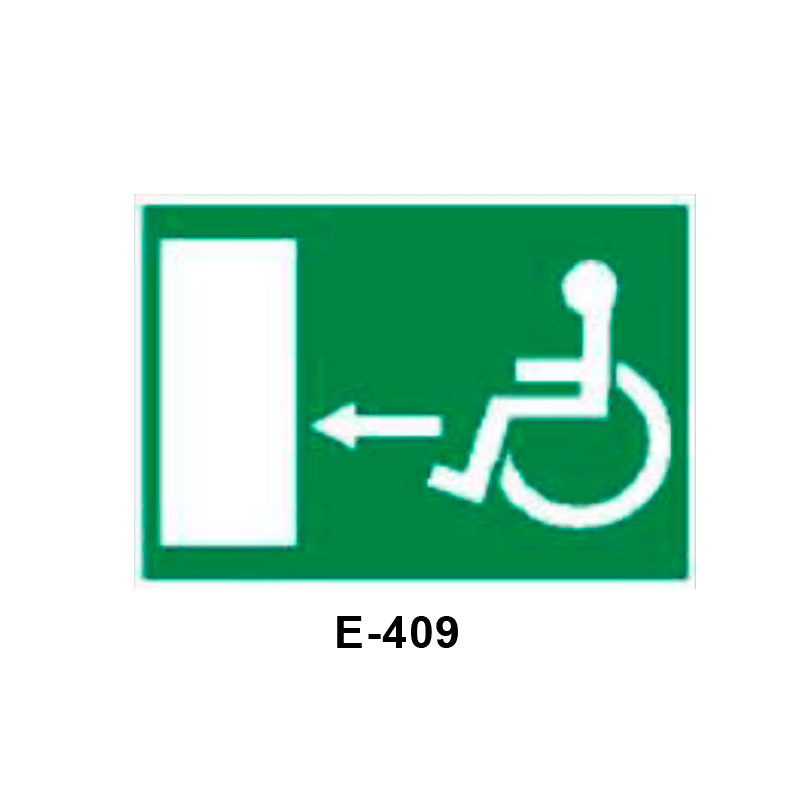 Placa de Emergencia/Evacuación para Minusválidos (Metacrilato)//Emergency/Evacuation Signboard for  Disabled People (Methacrylate Sheet)