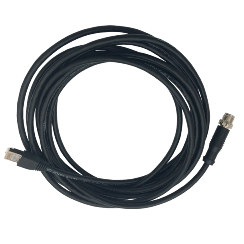 Cable Ethernet IP67 Cat. 6 M12 con Código X para Lector CAEN® Proton (5 Metros)//IP67 Cat. 6 M12 X-coded Ethernet Cable for CAEN® Proton Reader (5 mt.)