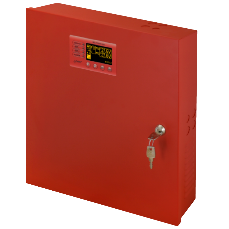 Fuente de Alimentación PULSAR® Homologada EN54 (Incendios) de  27,6V/3A/2x17Ah/LCD//PULSAR® Homologated EN54C (Fires) Power Supply - 27,6V/3A/2x17Ah/LCD