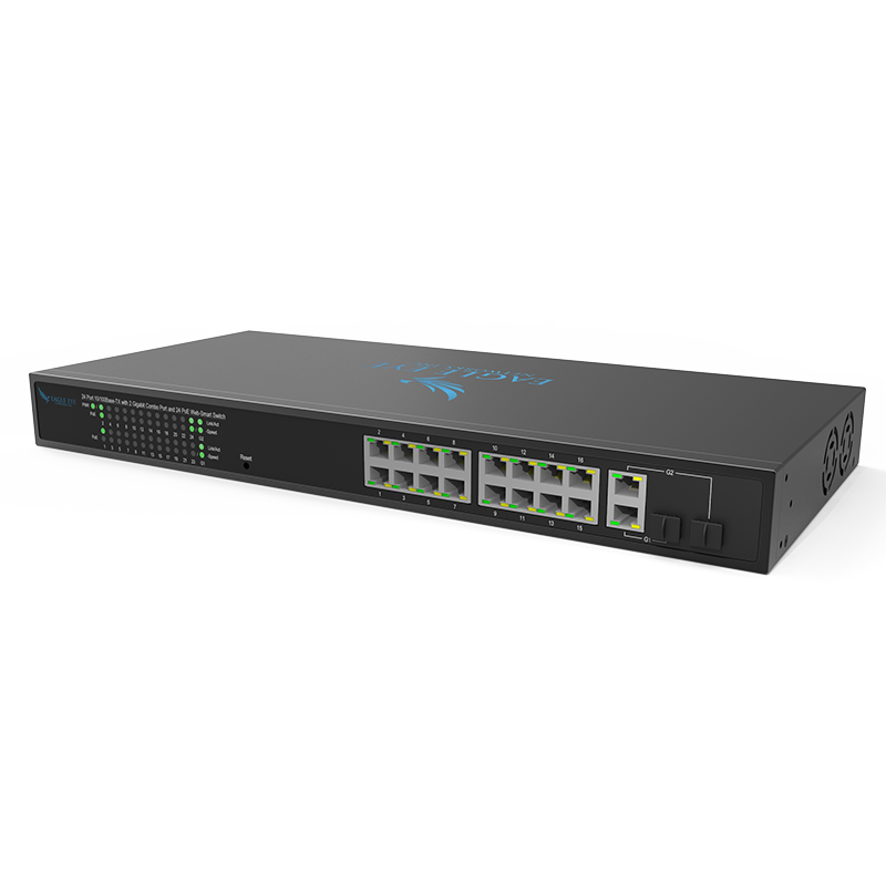 Switch Gestionable PoE+ Eagle Eye™ de 16 Puertos (+2 Uplink) - 250W//Eagle Eye™ 16-Port (+2 Uplink) PoE+ Managed Switch - 250W