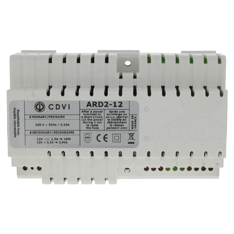 Fuente CDVI® Rectificada ARD212 Carril DIN//CDVI® ARD212 DIN Rail Rectified Power Supply Unit