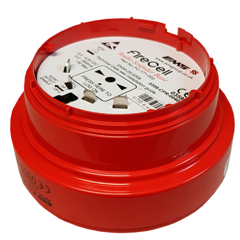 Base de Sirena UTC™ Aritech™ Vía Radio - Roja//UTC™ Aritech™ Fusion™ Wireless Base for Analogical Sounder - Red