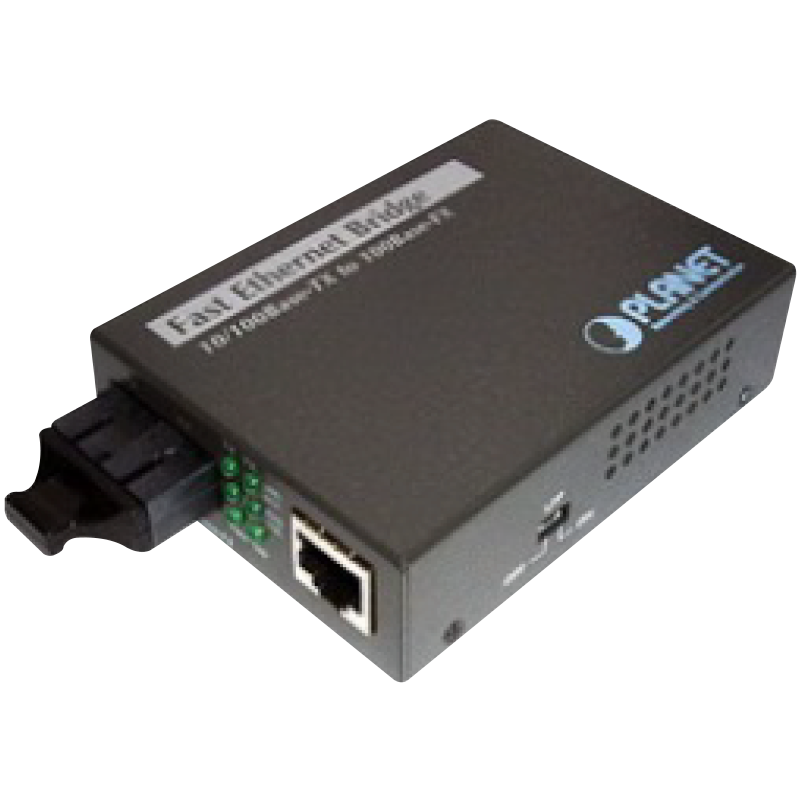 Conversor PLANET™ de FastEthernet a Fibra (1 x SC, MonoModo) - 15Km//PLANET™ 10/100Base-TX to 100Base-FX (1 x MTRJ, Multi Mode) Bridge Media Converter - 2Km