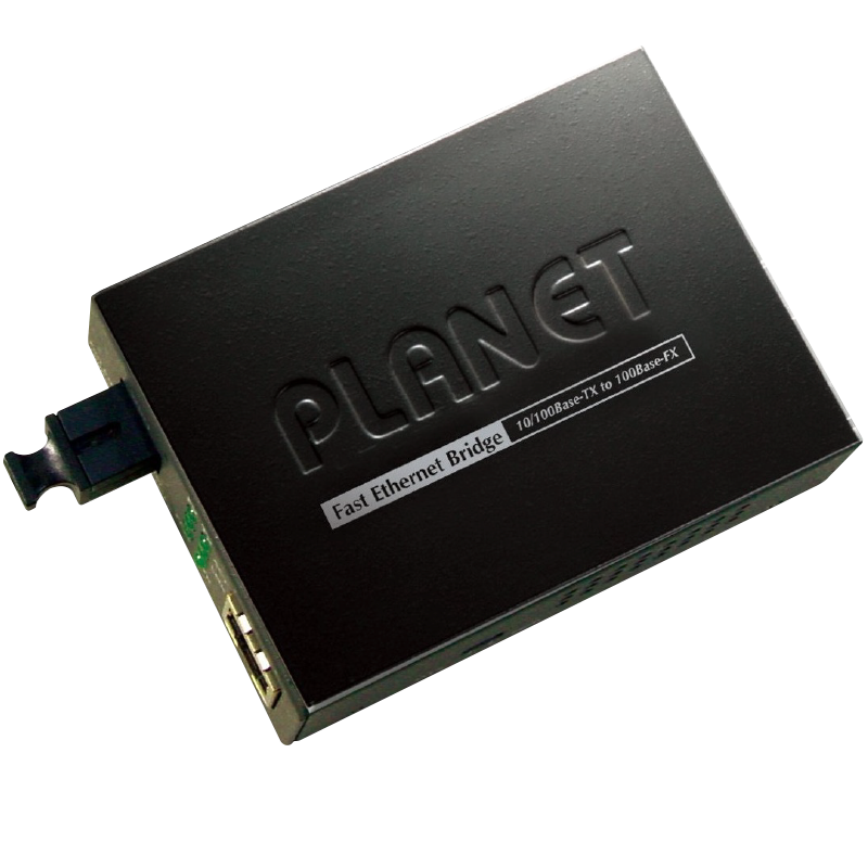 Conversor PLANET™ de FastEthernet a Fibra (1 x MTRJ, MultiModo) - 2Km//PLANET™ 10/100Base-TX to 100Base-FX (1 x MTRJ, Multi Mode) Bridge Media Converter - 2Km