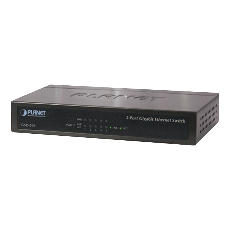 Switch PLANET™ 10/100/1000Mbps (5 Puertos)//PLANET™ 10/100/1000Mbps Switch (5 Ports)
