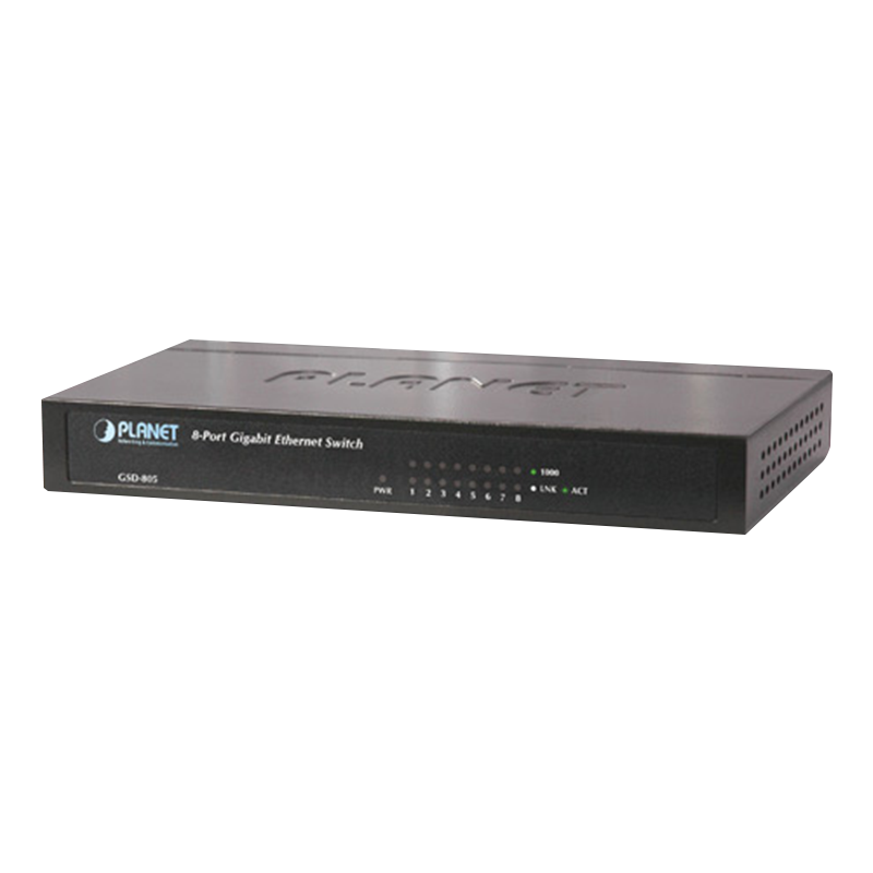Switch PLANET™ 10/100/1000Mbps (8 Puertos)//PLANET™ 10/100/1000Mbps Switch (8 Ports)