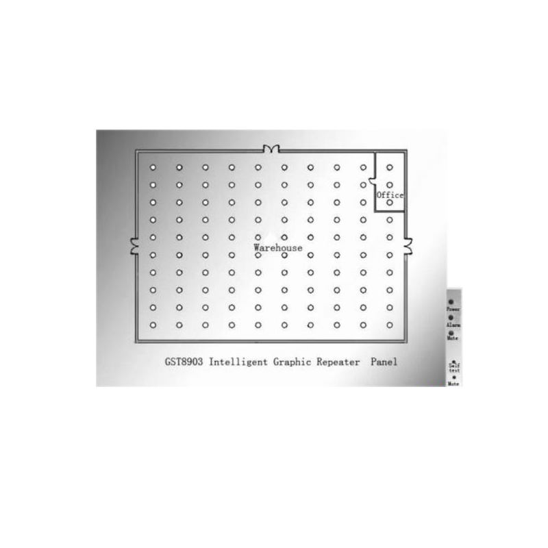 Central Repetidora con Interfaz Gráfica//Intelligent Graphic Mimic driver PCB and 100 Led"s