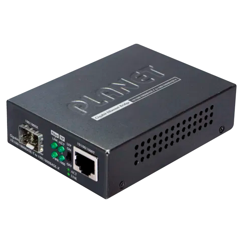 Conversor PLANET™ de Gigabit Ethernet a Fibra (1 x SFP)//PLANET™ 10/100/1000BASE-T to 1000BASE-SX/LX Gigabit Media Converter
