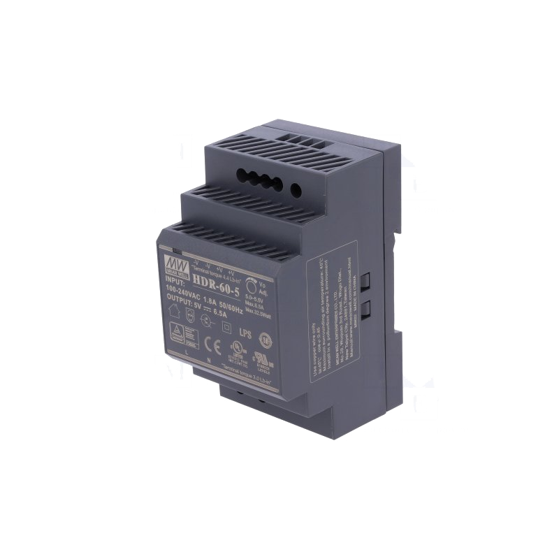 Fuente MEANWELL® HDR-60//MEANWELL® HDR-60 Power Supply Unit