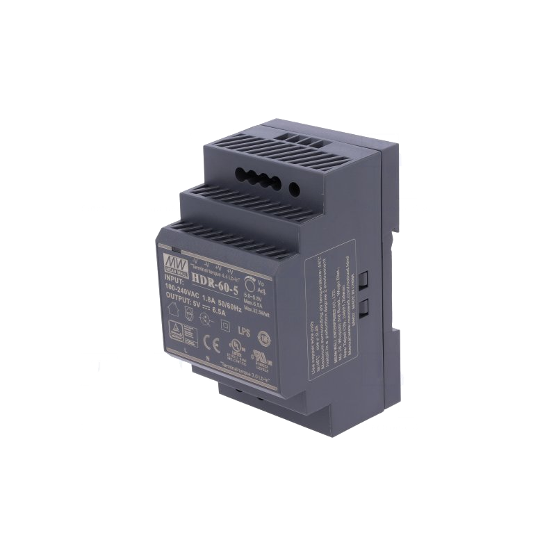 Fuente MEANWELL® HDR-60//MEANWELL® HDR-60 Power Supply Unit