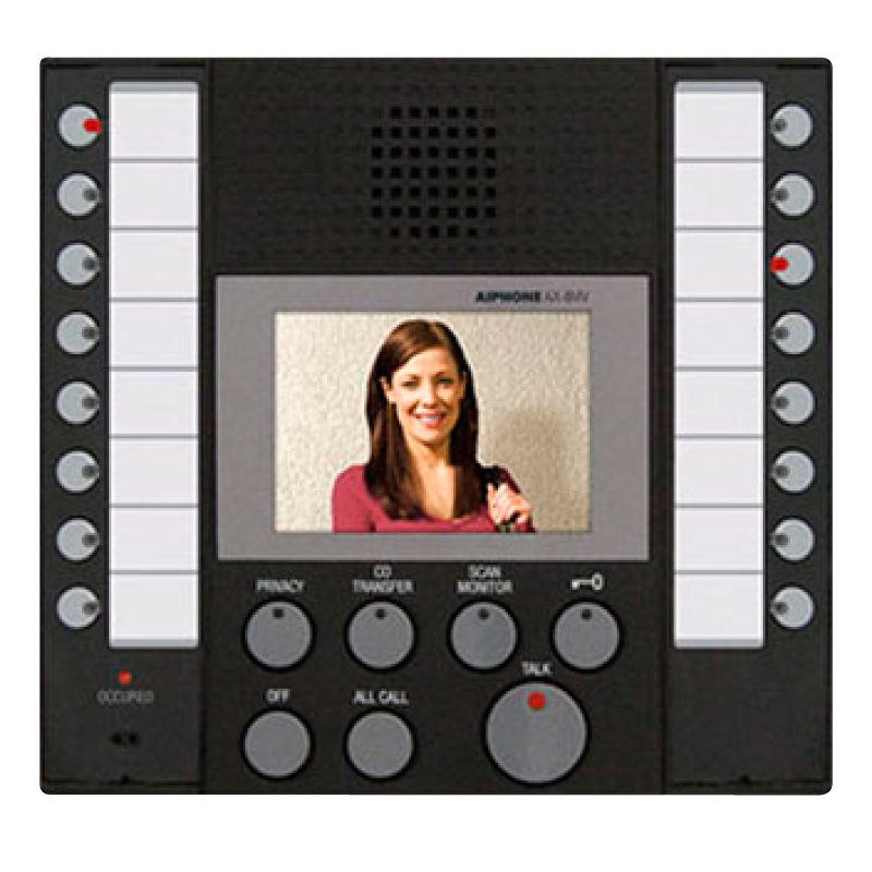 Central de Control AIPHONE™ AX-8MV para 8 Estaciones de Llamada con Monitor//AIPHONE™ AX-8MV Control Center for 8 Call Stations with Display