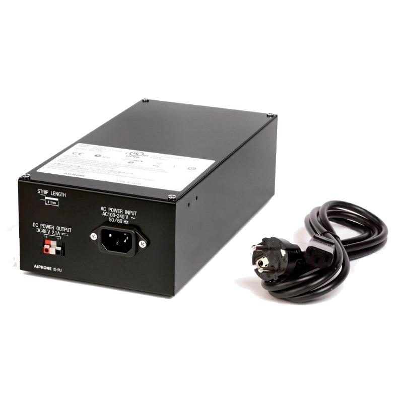 Fuente de Alimentación AIPHONE™ IS-PU-S de 48VDC 2Amp//AIPHONE™ IS-PU-S Power Supply Unit
