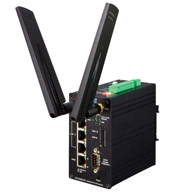 Gateway Industrial 4G LTE PLANET™ con 4 x 10/100TX (2 Slots para Tarjetas SIM, 2 RS232, 1 RS485, DI / DO, -20 ~ 70º C)//PLANET™ Industrial 4G LTE Cellular Gateway with 4-Port 10/100TX (2 SIM Card Slots, 2 RS232, 1 RS485, DI/DO, -20~70 degrees C)