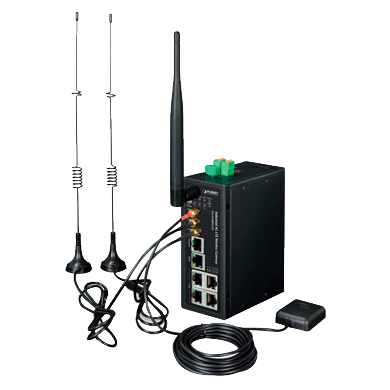 Gateway Inalámbrico Industrial 4G LTE PLANET™ con 5 x 10/100/1000T//PLANET™ Industrial 4G LTE Cellular Wireless Gateway with 5-Port 10/100/1000T