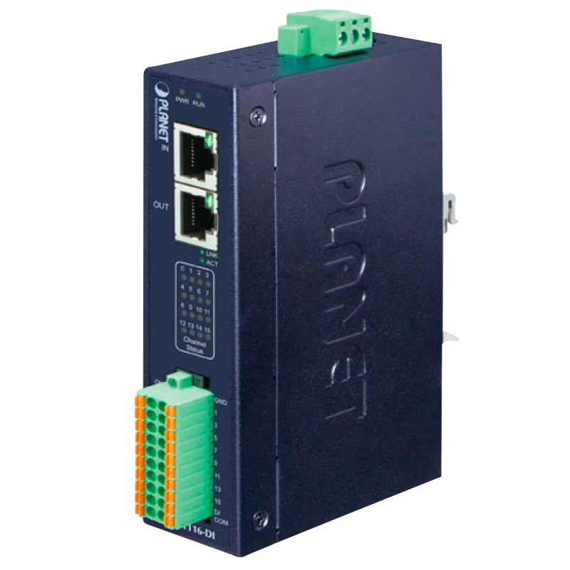 Módulo de E/S Esclavo EtherCAT Industrial PLANET™ con Entrada Digital Aislada de 16 Canales (Carril DIN)//PLANET™ Industrial EtherCAT Slave I/O Module with Isolated 16-ch Digital Input - (Din Rail)