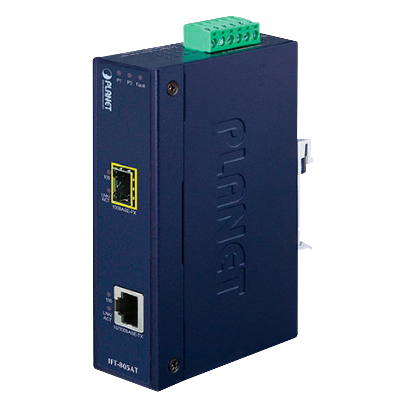 Conversor de Medios Industrial PLANET™ de 10/100Base-TX a 100Base-FX (SFP)//PLANET™ 10/100Base-TX to 100Base-FX (SFP) Industrial Media Converter