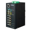 Switch Gestionable Industrial PLANET™ de 8 Puertos + 2 100/1000X SFP + 2 10G SFP+ - L2+ (con Enrutado Estático L3)//PLANET™  Industrial 8-Port + 2-Port 100/1000X SFP + 2-Port 10G SFP+ Managed Ethernet Switch - L2+ with L3 Static Routing