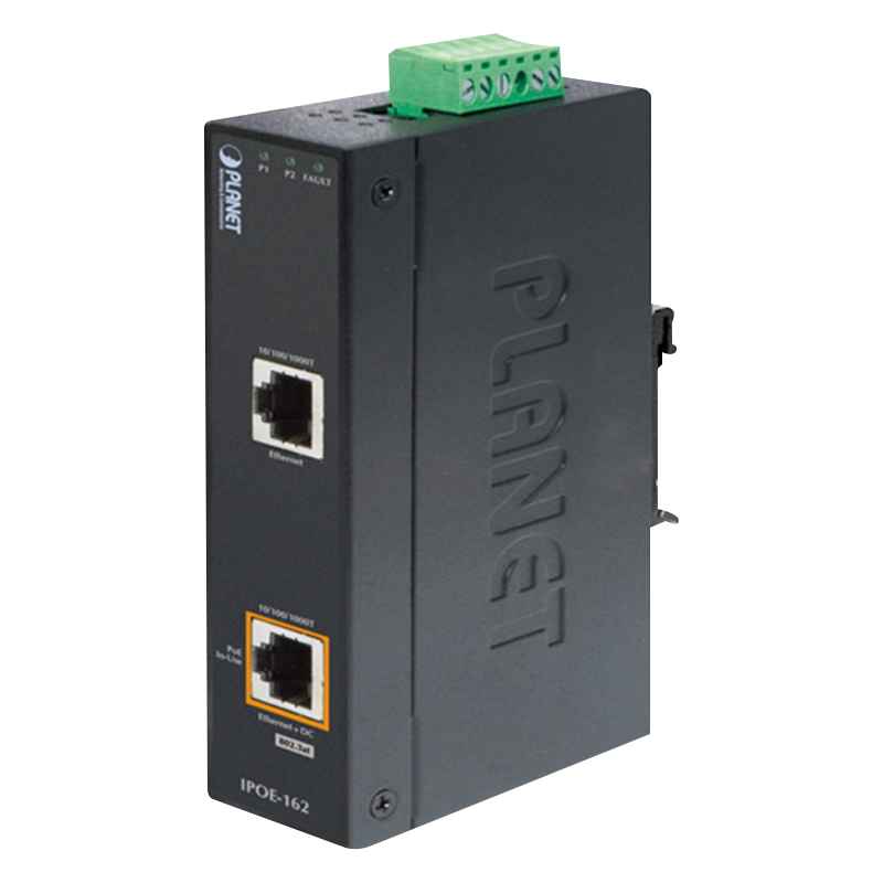 Splitter Gigabit PoE+ Industrial PLANET™ (12/24VDC) - Carril DIN//PLANET™ Industrial IEEE 802.3at Gigabit High Power over Ethernet Splitter (12/24VDC) - DIN Rail