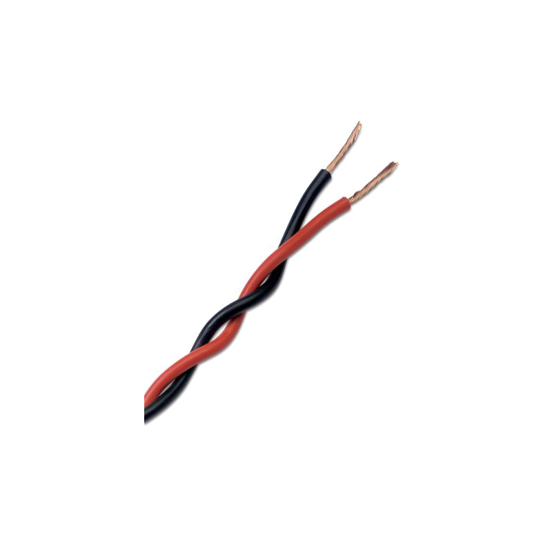 Cable Trenzado Apantallado LAZSA® Rojo-Negro 2x1.5mm² LSZH//LAZSA® 2x1.5mm² LSZH Red-Black Shielded Twisted Cable