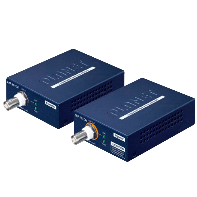 Kit Extensor PLANET™ de Largo Alcance de 1 Puerto PoE+ sobre Coaxial (LRP-101CH + LRP-101CE)//PLANET™ 1-Port Long Reach PoE over Coax Extender Kit (LRP-101CH + LRP-101CE)