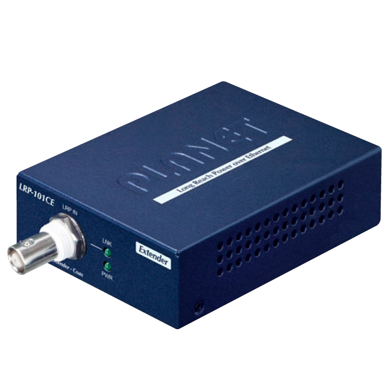 Extensor PLANET™ de Largo Alcance de 1 Puerto PoE+ sobre Coaxial//PLANET™ 1-Port Long Reach PoE over Coaxial Extender