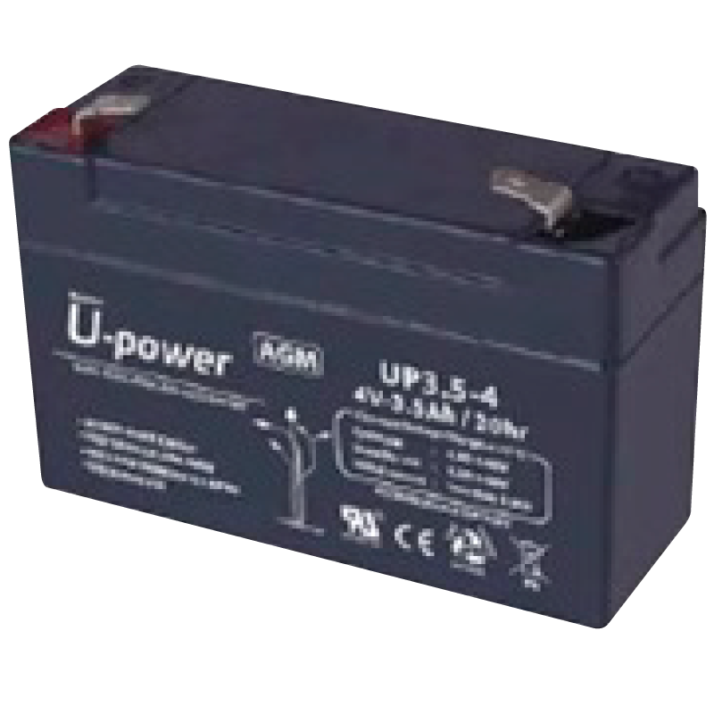 Batería de Plomo Recargable y Sellada para Sistema Domonial (4VDC 3.5Ah)//Rechargeable and Sealed Lead-acid Battery for Domonial System (4VDC 3.5Ah)