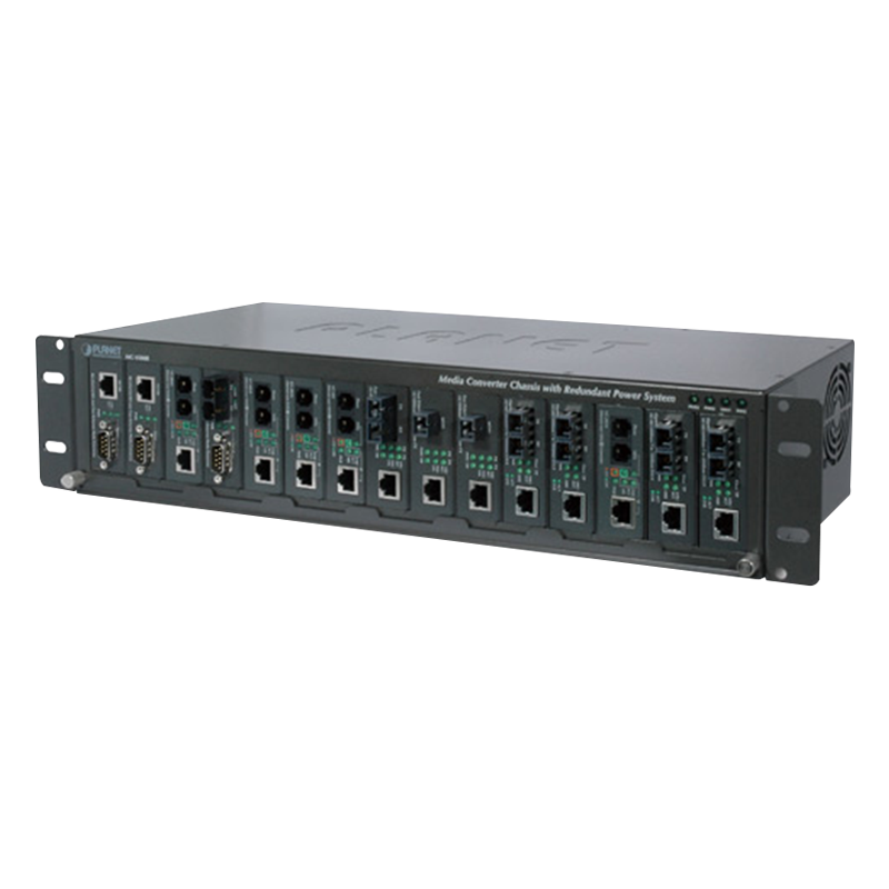 Bastidor PLANET™ de 15 Slots para Conversores de Medios (Redundante)//PLANET™ 15-Slot Chassis for Media Converters (Redundant Source)