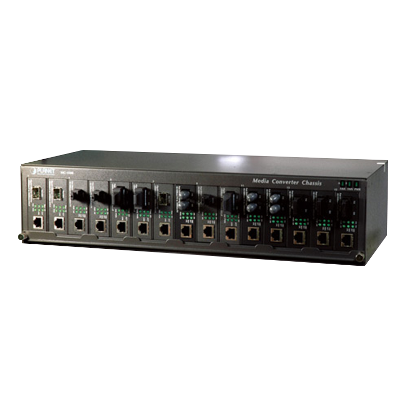 Bastidor PLANET™ de 15 Slots para Conversores de Medios//PLANET™ 15-Slot Chassis for Media Converters