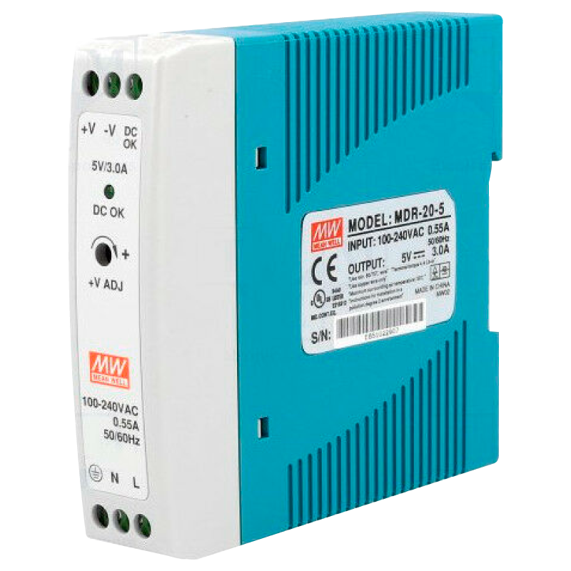 Fuente MEANWELL® MDR-20//MEANWELL® MDR-20 Power Supply Unit