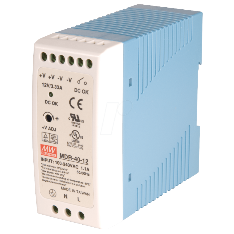 Fuente MEANWELL® MDR-40//MEANWELL® MDR-40 Power Supply Unit