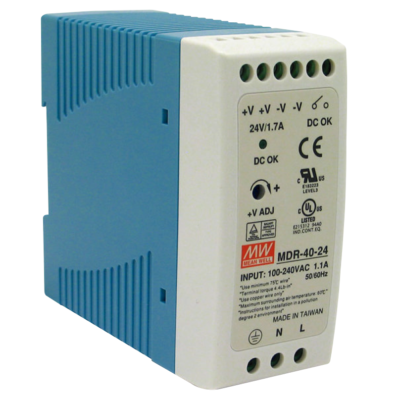 Fuente MEANWELL® MDR-40//MEANWELL® MDR-40 Power Supply Unit