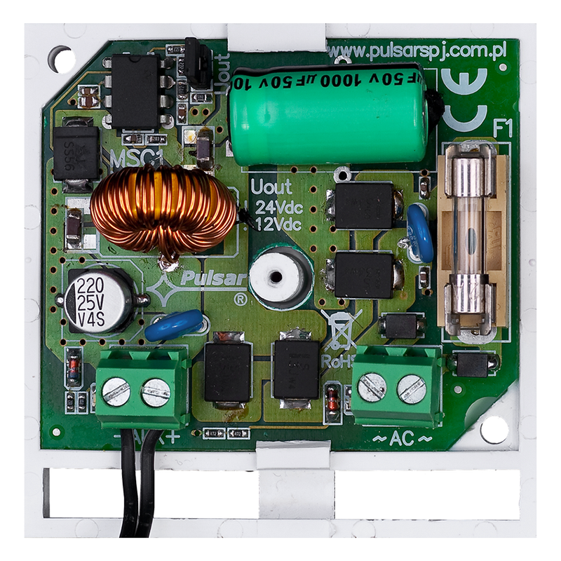 Módulo de Fuente de Alimentación PULSAR® MSC 12V/1,5Amp-24V/1Amp/M para CCTV//PULSAR® MSC 12V/1,5Amp-24V/1Amp/M Power Supply Module for CCTV