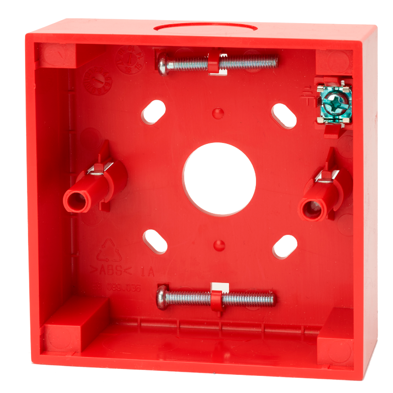 Base de Superficie para Pulsador de Alarma UTC™ Aritech™ - ROJA (Serie DM3000)//UTC™ Aritech™ Callout Surface Base - RED (DM3000 Series)