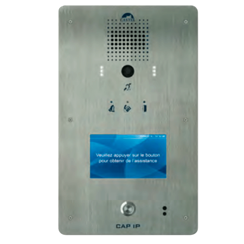 Video-Interfono IP/SIP CASTEL™ CAP IP-V1B-SCREEN-P//CASTEL™ CAP IP-V1B-SCREEN-P IP/SIP Audio-Video Door Station