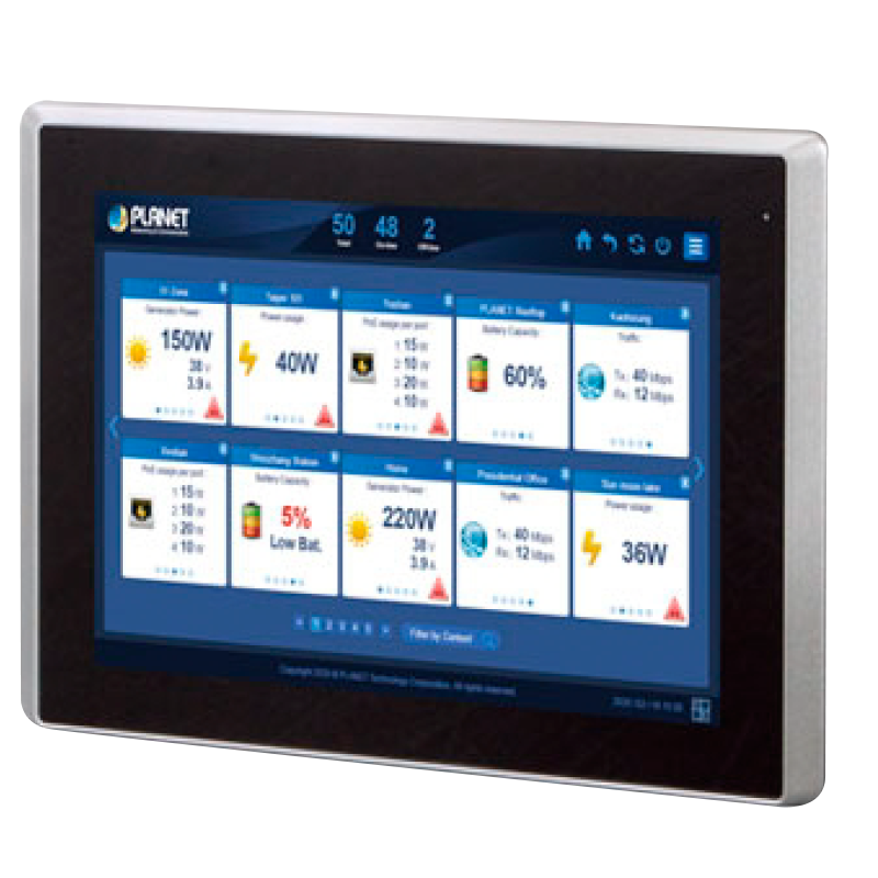 Controlador de Gestión de Energía Renovable PLANET™ con Pantalla Táctil LCD (12”)//PLANET™ Renewable Energy Management Controller with LCD Touch Screen (12”)