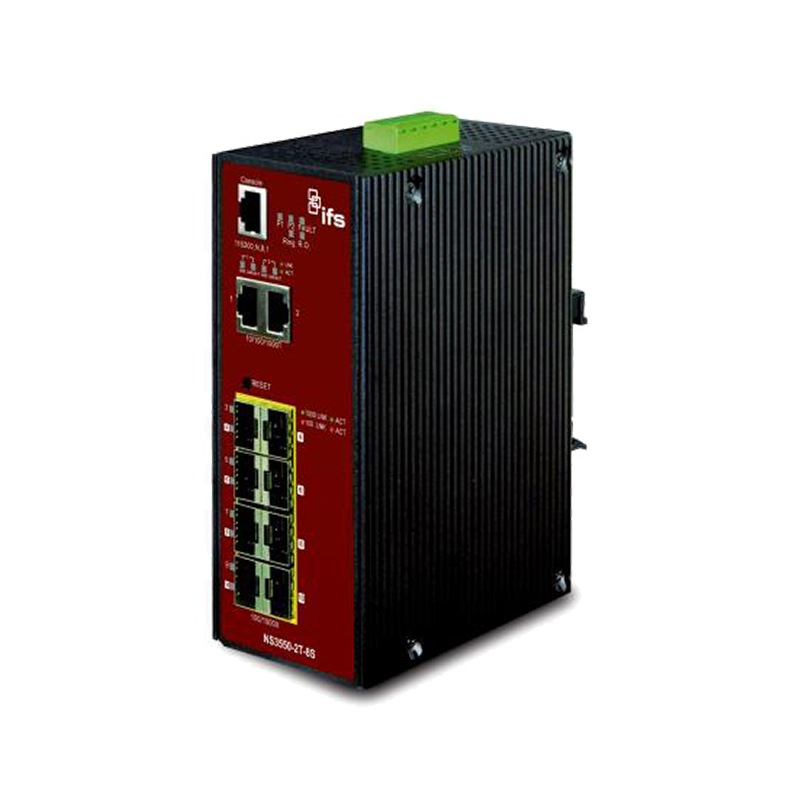 Switch Gestionable Industrial UTC™ IFS® de 8 Puertos SFP (+2 RJ45) Capa 2+//UTC™ IFS® 8-SFP ports (+2 RJ45) Industrial Manageable Gigabit Switch - L2+