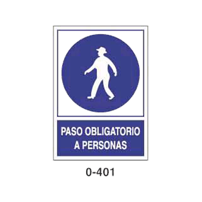 Placa de Obligación Tipo 1 (Lámina - Clase A)//Mandatory Signboard Type 1 (Plastic Sheet - Class A)