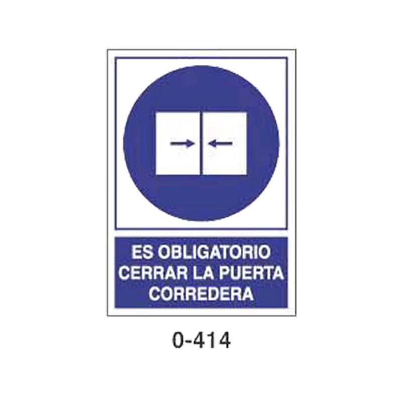 Placa de Obligación Tipo 1 (Lámina - Clase A)//Mandatory Signboard Type 1 (Plastic Sheet - Class A)