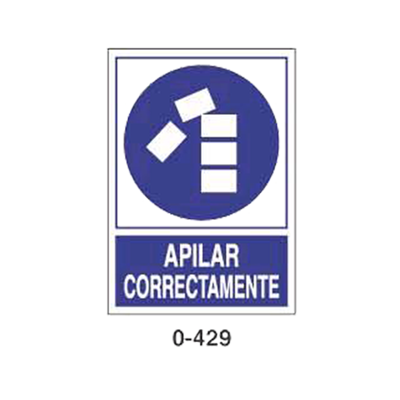 Placa de Obligación Tipo 1 (Placa - Clase B)//Mandatory Signboard Type 1 (Plastic Sheet - Class B)